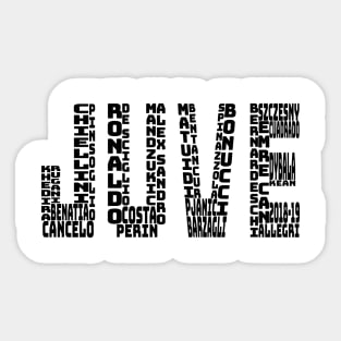 Juventus 2018-2019 - Black Text JUVE Sticker